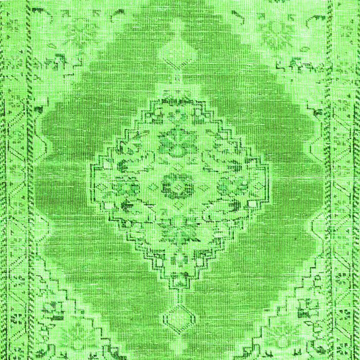 Serging Thickness of Machine Washable Abstract Green Contemporary Area Rugs, wshcon2821grn