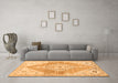 Machine Washable Abstract Orange Contemporary Area Rugs in a Living Room, wshcon2821org