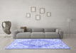 Machine Washable Abstract Blue Contemporary Rug in a Living Room, wshcon2821blu