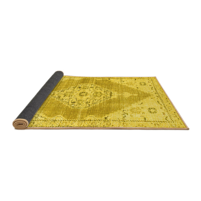 Sideview of Abstract Yellow Contemporary Rug, con2821yw