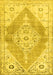 Machine Washable Abstract Yellow Contemporary Rug, wshcon2821yw