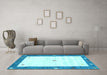 Machine Washable Abstract Light Blue Contemporary Rug in a Living Room, wshcon2822lblu