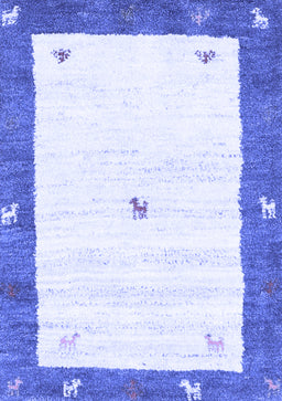 Abstract Blue Contemporary Rug, con2822blu