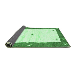 Sideview of Abstract Emerald Green Contemporary Rug, con2822emgrn