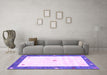 Machine Washable Abstract Purple Contemporary Area Rugs in a Living Room, wshcon2822pur