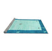 Sideview of Machine Washable Abstract Light Blue Contemporary Rug, wshcon2822lblu