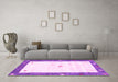 Machine Washable Abstract Pink Contemporary Rug in a Living Room, wshcon2822pnk