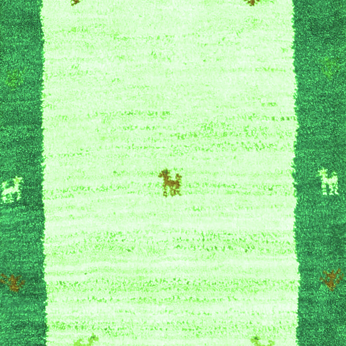 Serging Thickness of Machine Washable Abstract Green Contemporary Area Rugs, wshcon2822grn