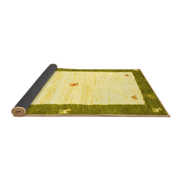 Sideview of Abstract Yellow Contemporary Rug, con2822yw