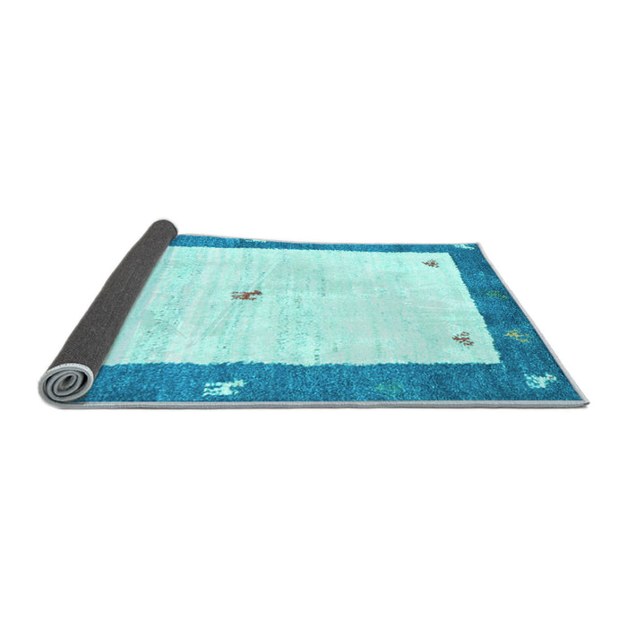 Sideview of Abstract Light Blue Contemporary Rug, con2822lblu