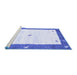 Sideview of Machine Washable Abstract Blue Contemporary Rug, wshcon2822blu