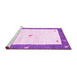 Sideview of Machine Washable Abstract Pink Contemporary Rug, wshcon2822pnk