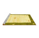 Sideview of Machine Washable Abstract Yellow Contemporary Rug, wshcon2822yw