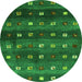 Machine Washable Abstract Green Contemporary Area Rugs, wshcon2823grn