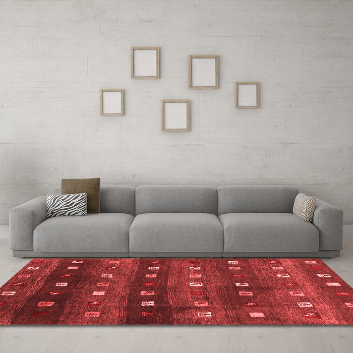 Contemporary Red Washable Rugs