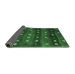Sideview of Abstract Emerald Green Contemporary Rug, con2823emgrn