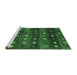 Sideview of Machine Washable Abstract Emerald Green Contemporary Area Rugs, wshcon2823emgrn