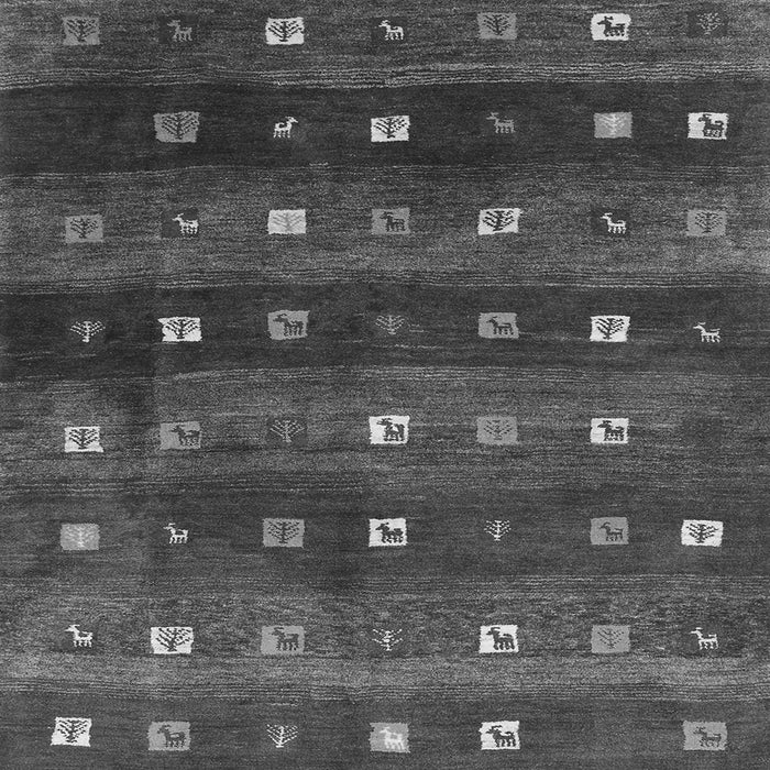 Serging Thickness of Abstract Gray Contemporary Rug, con2823gry