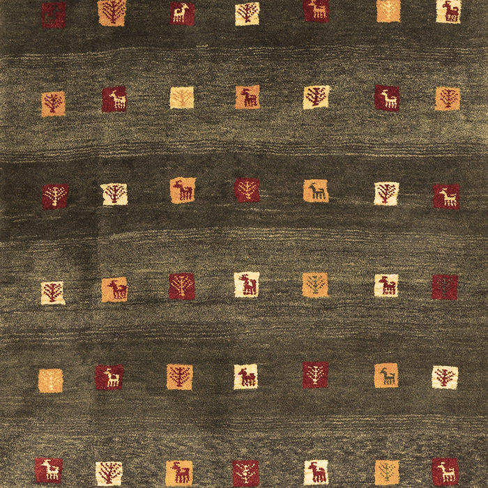 Machine Washable Abstract Brown Contemporary Rug, wshcon2823brn