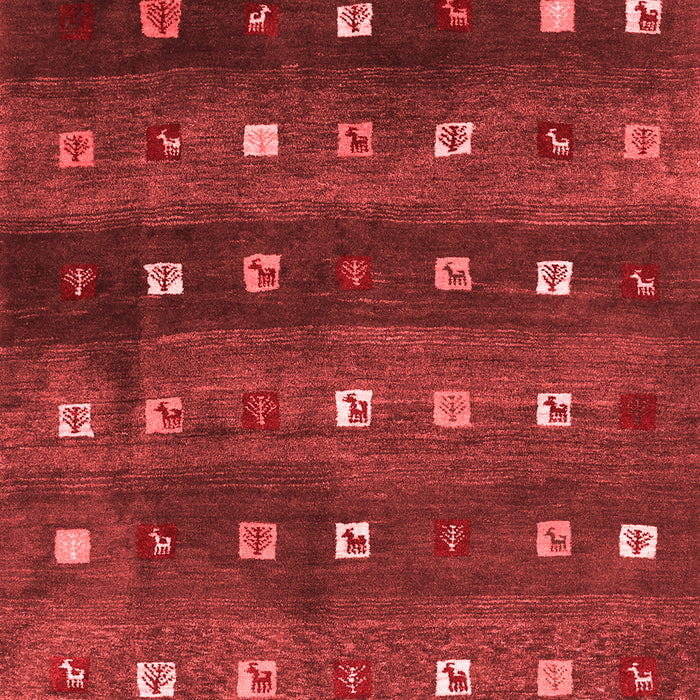 Abstract Red Contemporary Area Rugs