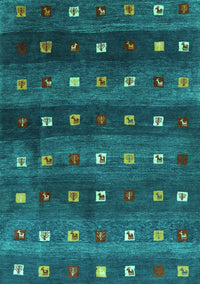 Abstract Turquoise Contemporary Rug, con2823turq