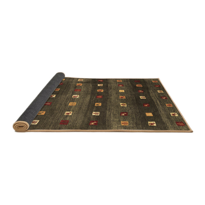 Sideview of Abstract Brown Contemporary Rug, con2823brn