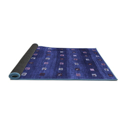Sideview of Abstract Blue Contemporary Rug, con2823blu