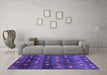 Machine Washable Abstract Purple Contemporary Area Rugs in a Living Room, wshcon2823pur