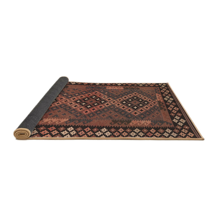 Thickness of Contemporary Rust Pink Southwestern Rug, con2824
