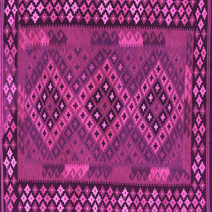 Square Machine Washable Southwestern Pink Country Rug, wshcon2824pnk