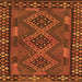 Serging Thickness of Southwestern Orange Country Rug, con2824org