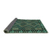 Sideview of Southwestern Turquoise Country Rug, con2824turq