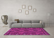 Machine Washable Southwestern Pink Country Rug in a Living Room, wshcon2824pnk