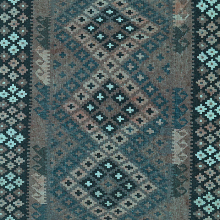 Southwestern Light Blue Country Rug, con2824lblu