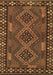 Machine Washable Southwestern Brown Country Rug, wshcon2824brn