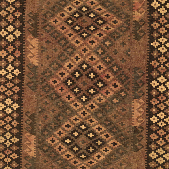 Machine Washable Southwestern Brown Country Rug, wshcon2824brn