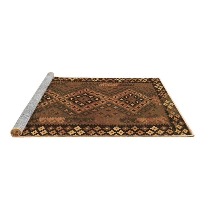 Sideview of Machine Washable Southwestern Brown Country Rug, wshcon2824brn