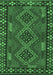 Machine Washable Southwestern Emerald Green Country Area Rugs, wshcon2824emgrn