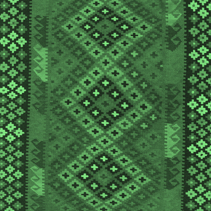 Machine Washable Southwestern Emerald Green Country Area Rugs, wshcon2824emgrn