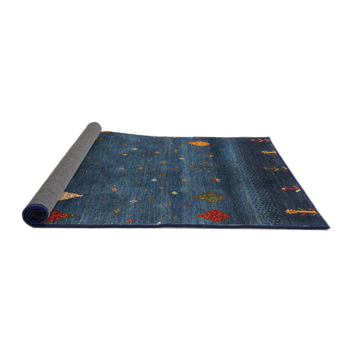 Thickness of Contemporary Blue Modern Rug, con2825
