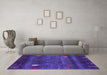 Machine Washable Abstract Purple Contemporary Area Rugs in a Living Room, wshcon2825pur