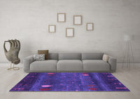 Machine Washable Abstract Purple Contemporary Rug, wshcon2825pur