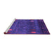 Sideview of Machine Washable Abstract Purple Contemporary Area Rugs, wshcon2825pur