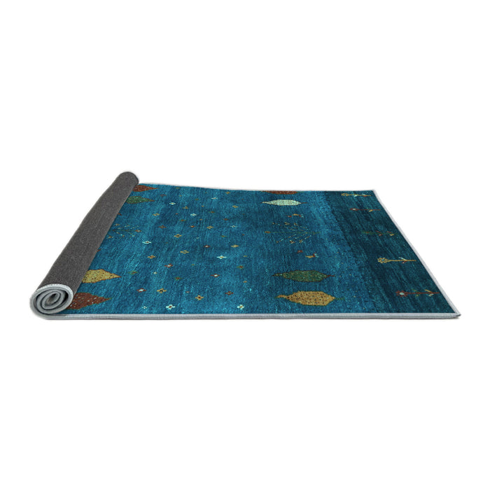Sideview of Abstract Light Blue Contemporary Rug, con2825lblu