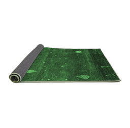 Sideview of Abstract Emerald Green Contemporary Rug, con2825emgrn