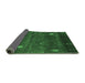 Sideview of Abstract Emerald Green Contemporary Rug, con2825emgrn