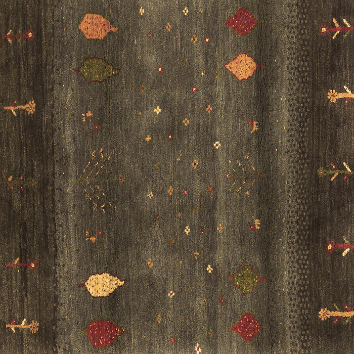 Square Machine Washable Abstract Brown Contemporary Rug, wshcon2825brn