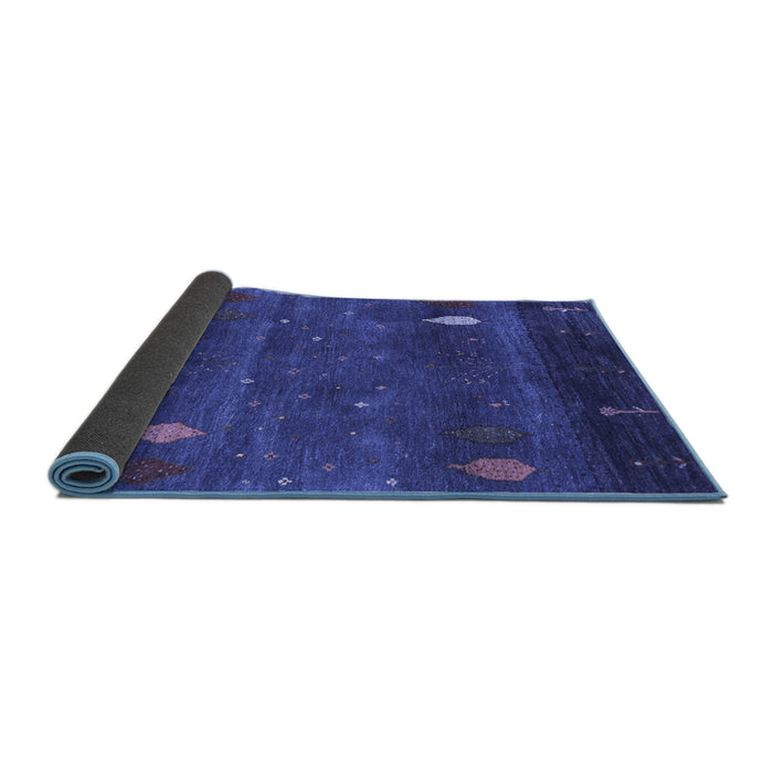 Sideview of Abstract Blue Contemporary Rug, con2825blu