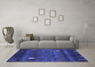 Machine Washable Abstract Blue Contemporary Rug in a Living Room, wshcon2825blu