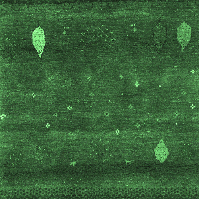 Machine Washable Abstract Emerald Green Contemporary Area Rugs, wshcon2825emgrn
